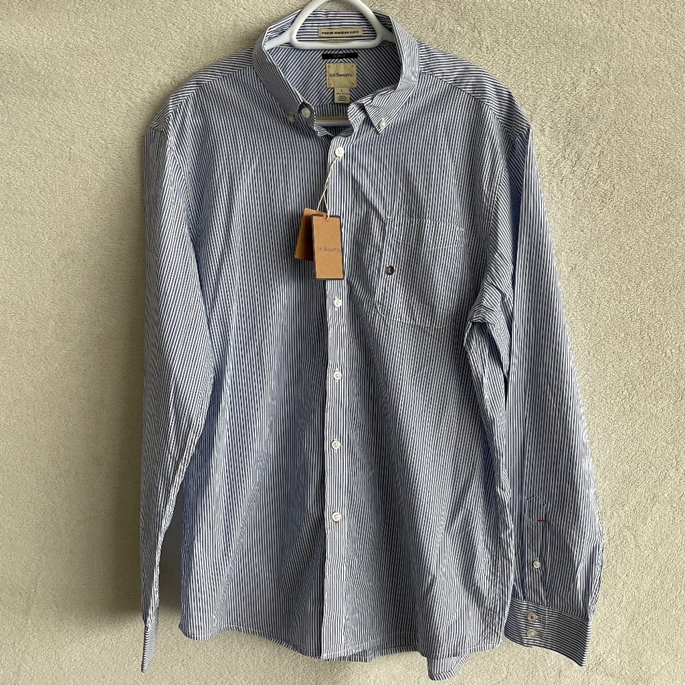 G.H. Bass & Co. Slim Fit Premium Monogram Series Dress Shirt.